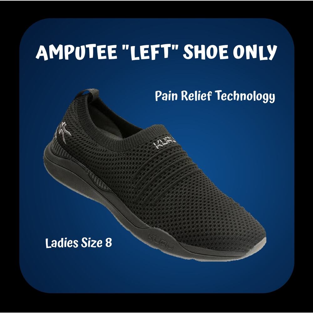 "Left Shoe Only" Pain Relief Heel Comfort Lightweight Slip On Amputee Shoe Sz 8